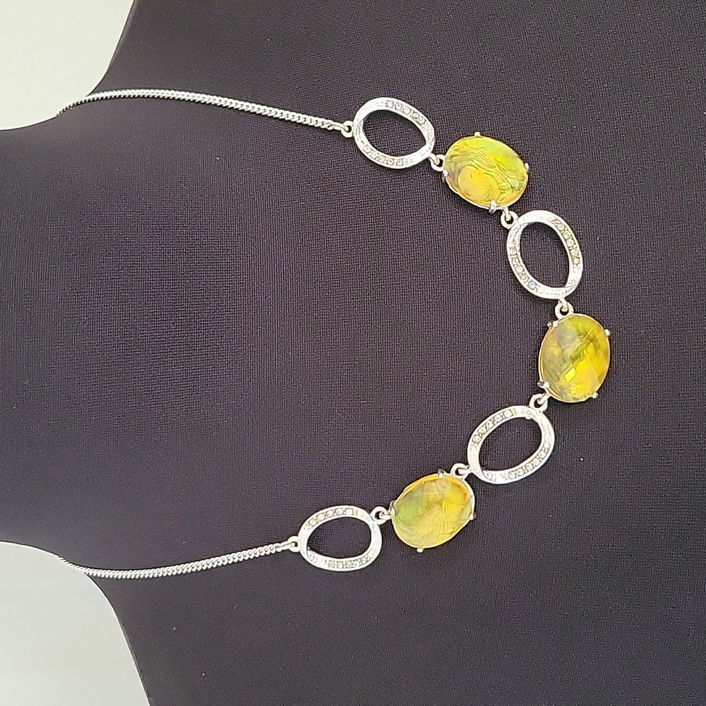 💛 Yellow and Silver Necklace 💛